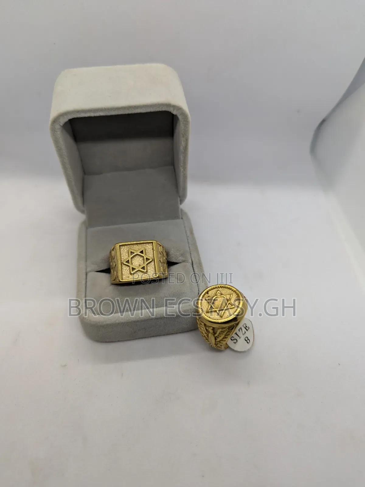 Star of David Rings, Gold Plated