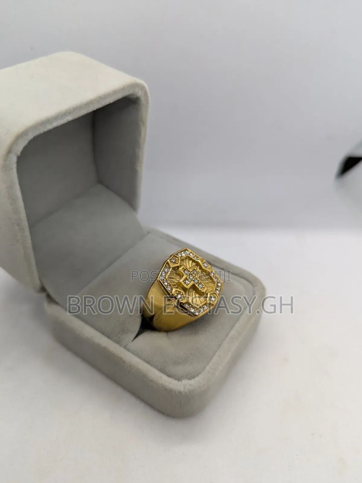 Iced Cross Ring
