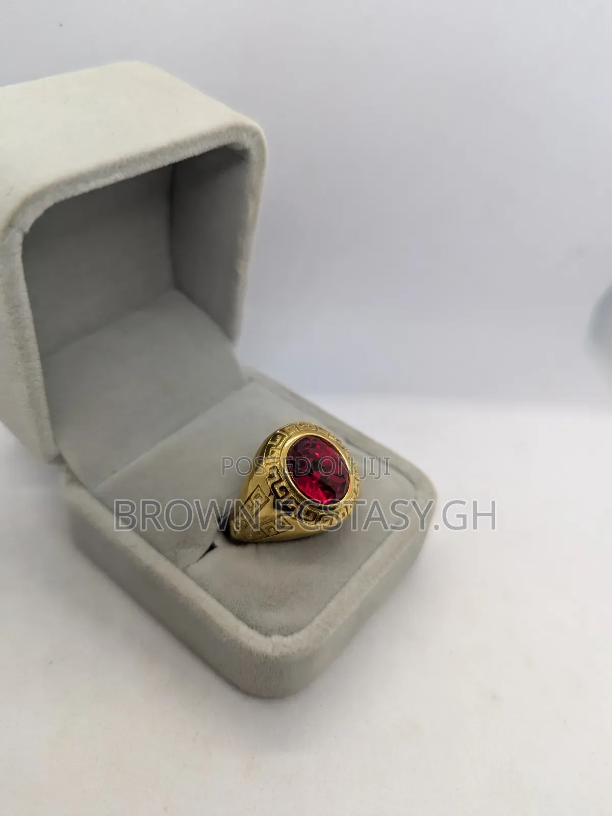 Red Stone Gold Plated Rings (Swipe for More Designs)