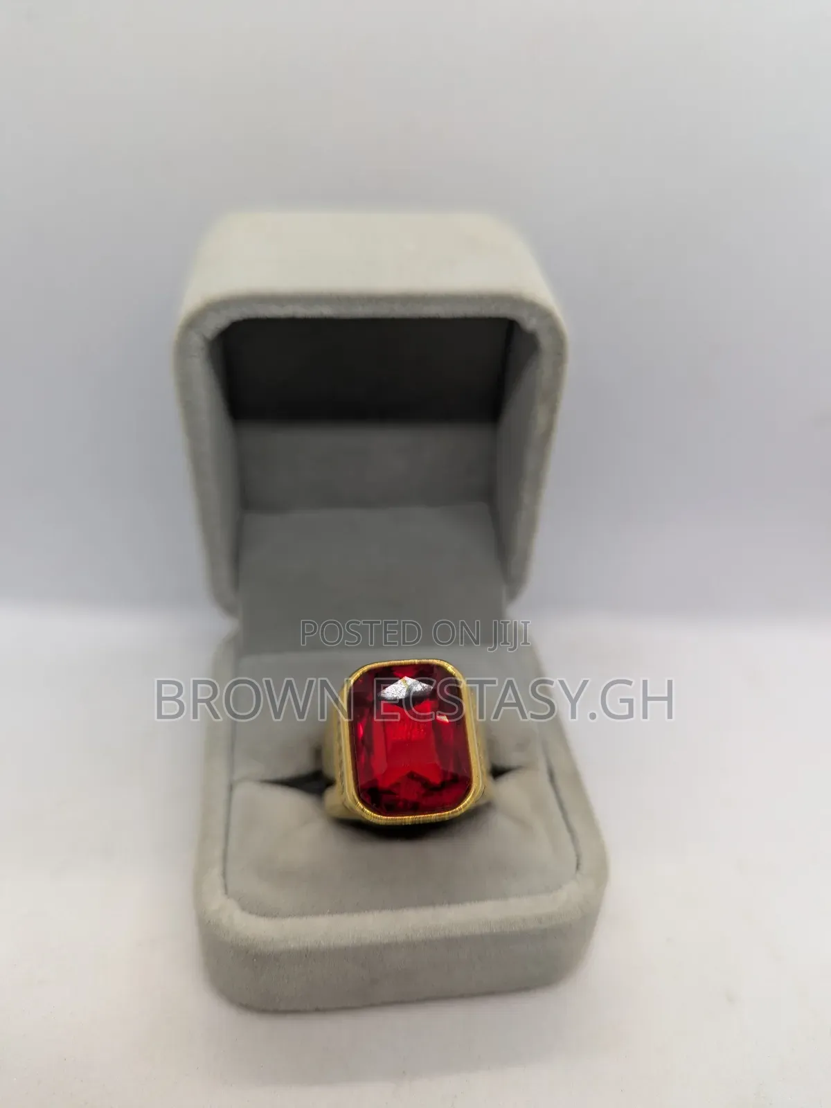 Red Stone Gold Plated Rings (Swipe for More Designs)
