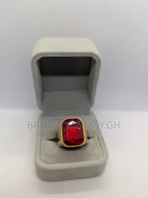 Red Stone Gold Plated Rings (Swipe for More Designs)