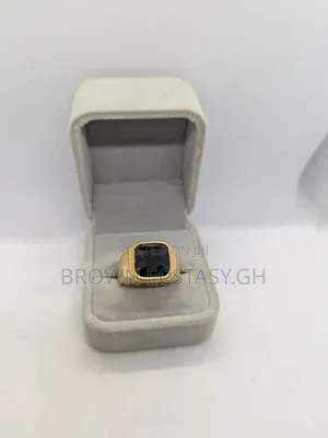 Square Black Stone Rings (Swipe for More)