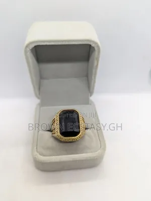 Square Black Stone Rings (Swipe for More)