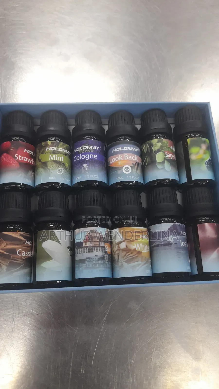 Essential Oil 12 Pieces in a Pack.10mls Each in a Bottle.