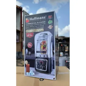 Hoffmans 4l Commercial Soundproof Blender-Black/Red Color .5800watt