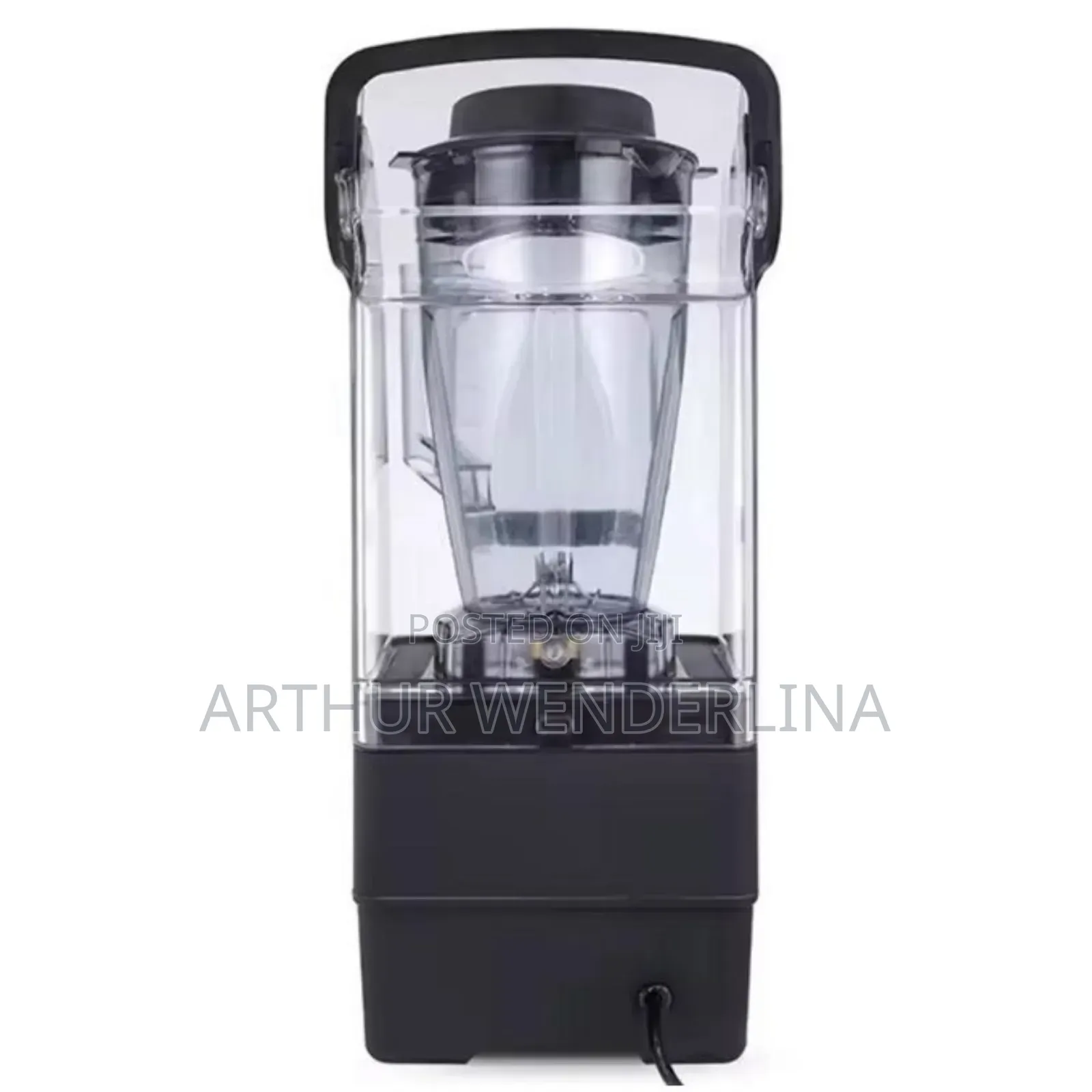 Hoffmans 4l Commercial Soundproof Blender-Black/Red Color .5800watt