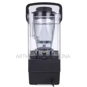 Hoffmans 4l Commercial Soundproof Blender-Black/Red Color .5800watt