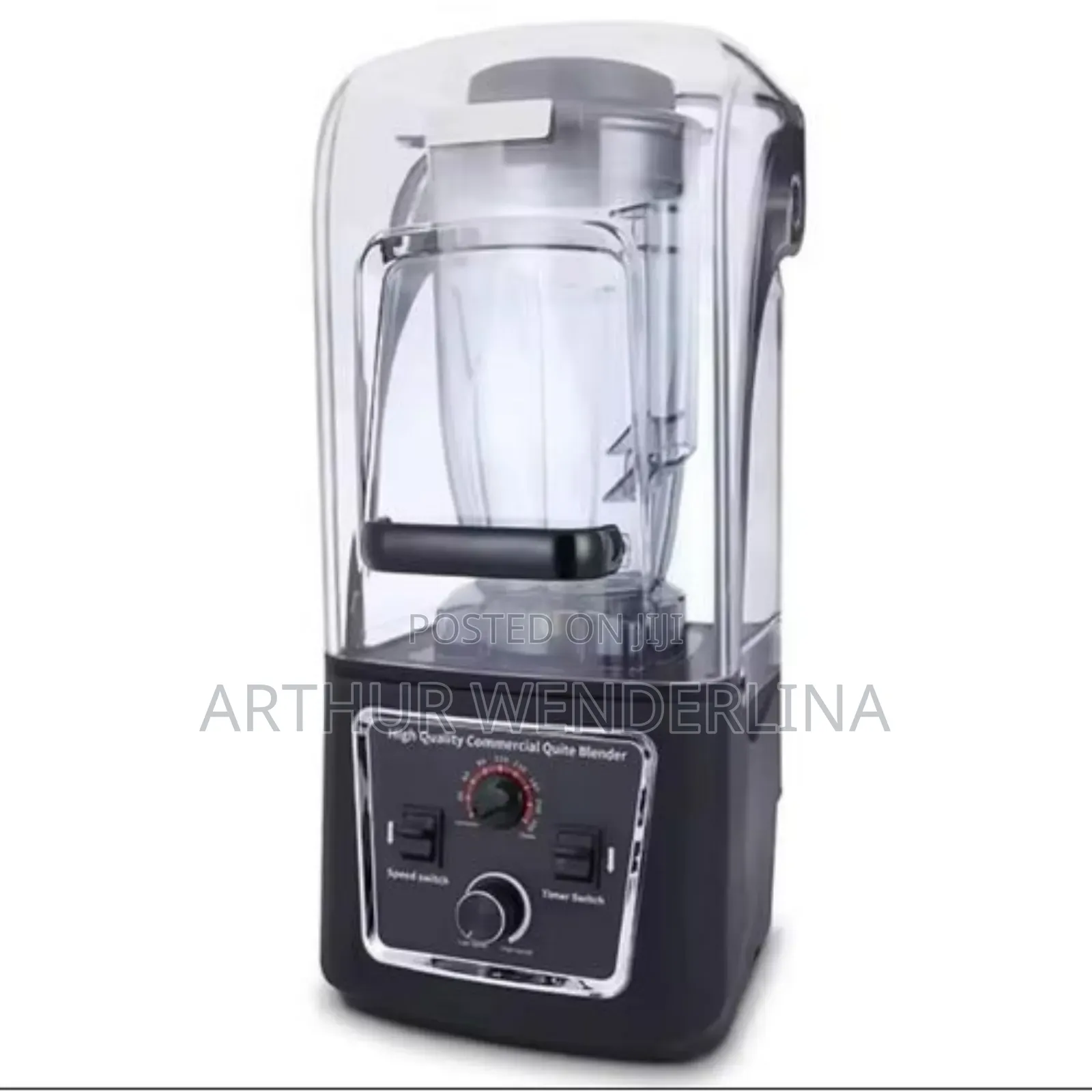 Hoffmans 4l Commercial Soundproof Blender-Black/Red Color .5800watt