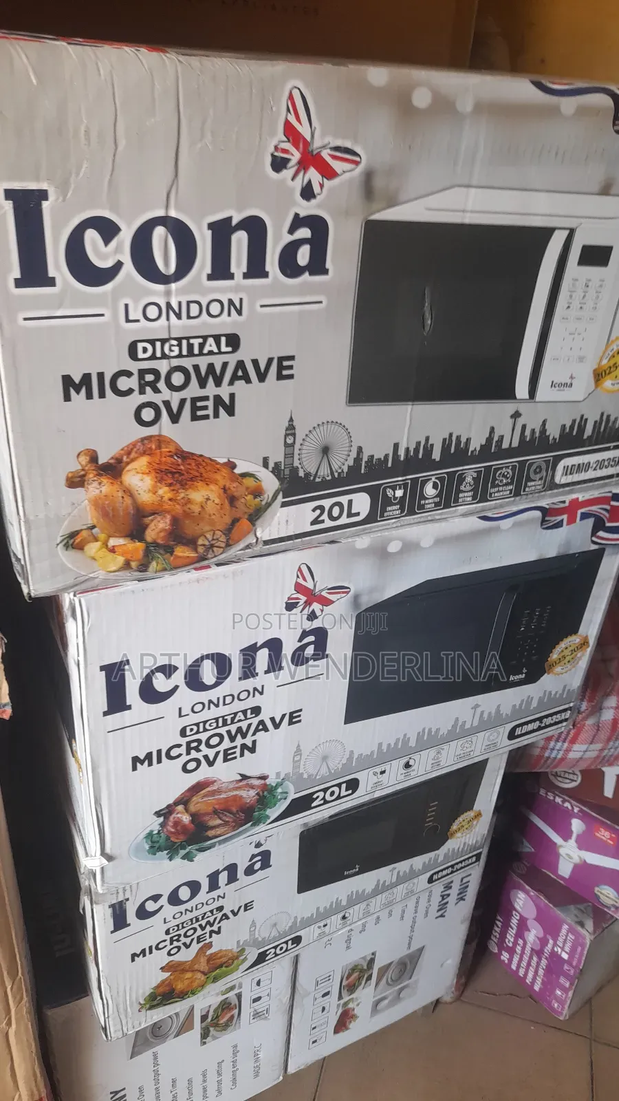 Icona Microwave Oven Digital 20l - Ildmo-2035xb