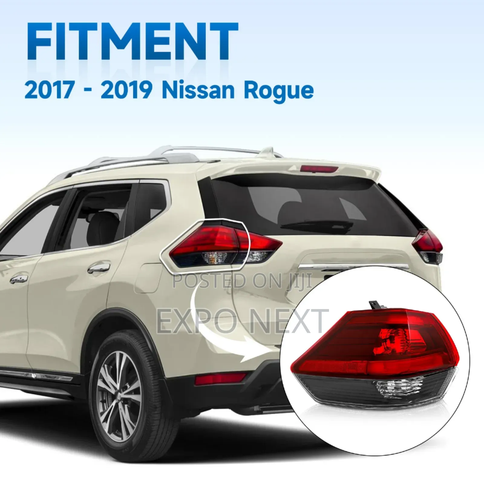 Halogen Tail Light Nissan Rogue 2017-2019