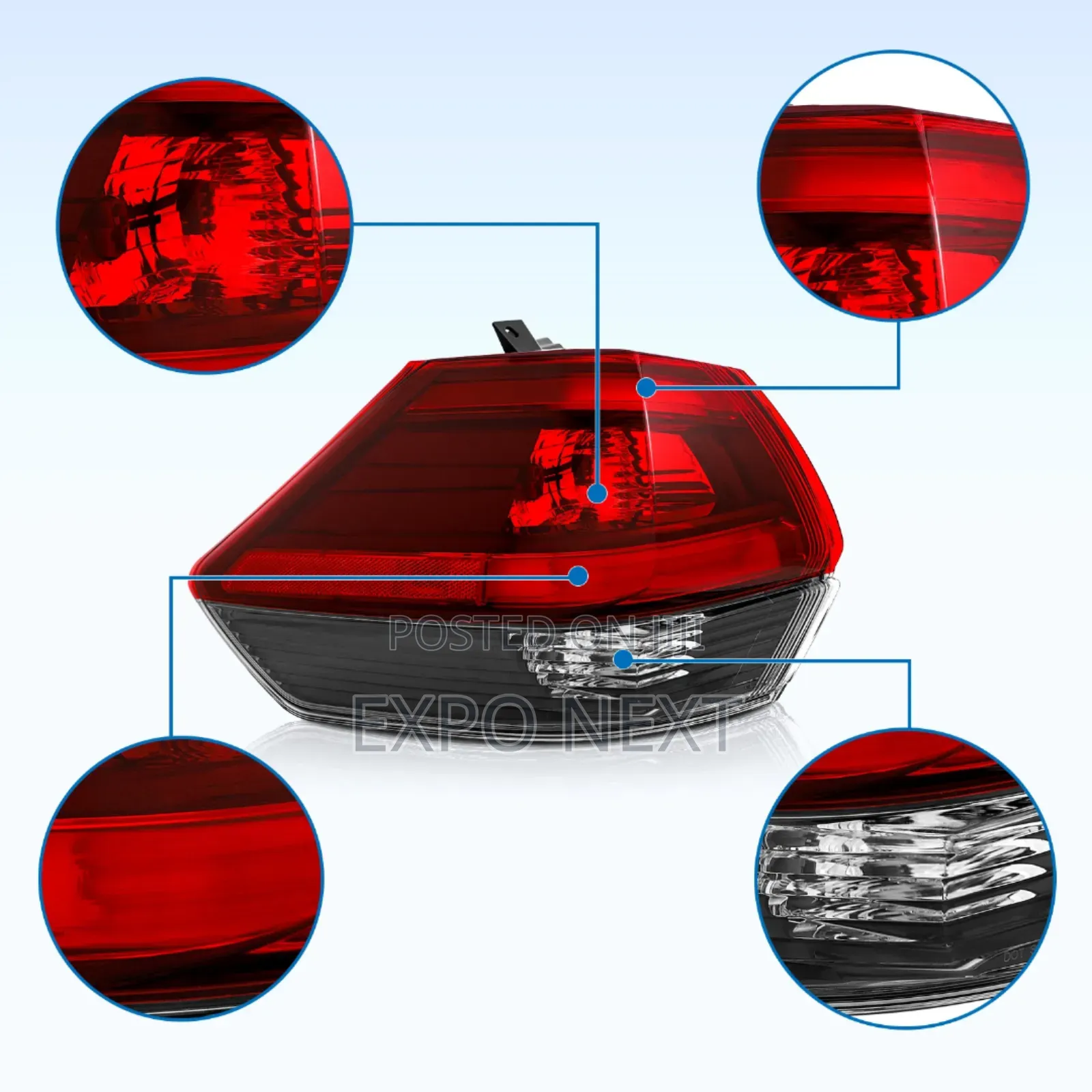 Halogen Tail Light Nissan Rogue 2017-2019