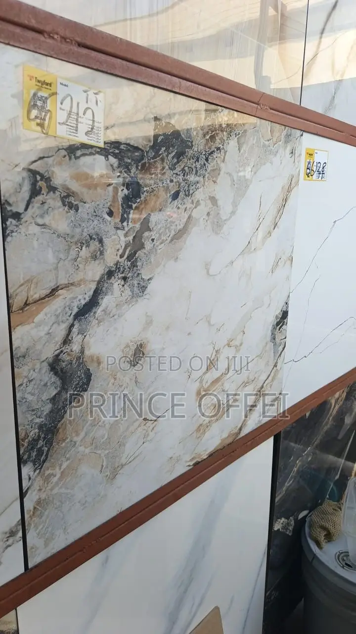 Made in Ghana *Twyford Polished Surface Tiles. 60/60cm, 4pcs in a Box