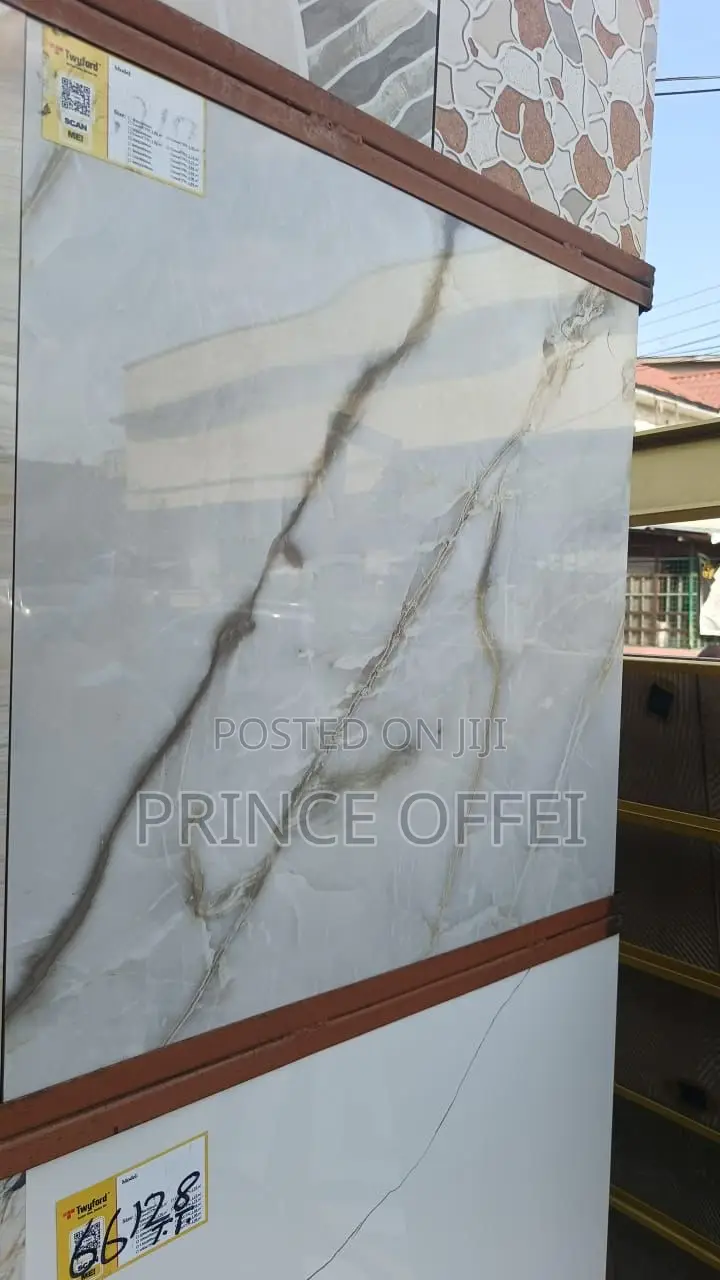 Made in Ghana *Twyford Polished Surface Tiles. 60/60cm, 4pcs in a Box