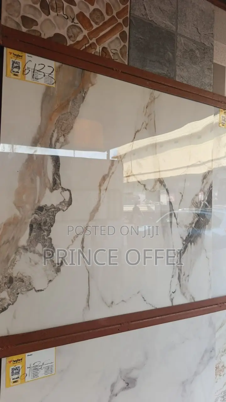Made in Ghana *Twyford Polished Surface Tiles. 60/60cm, 4pcs in a Box