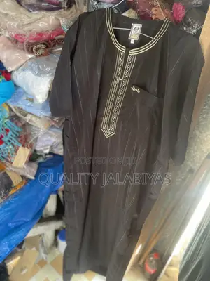 Black Jalabiya Shortsleeves