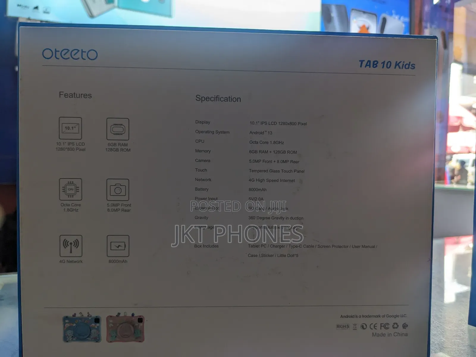 New Oteeto TAB 10 Kids 128 GB Blue