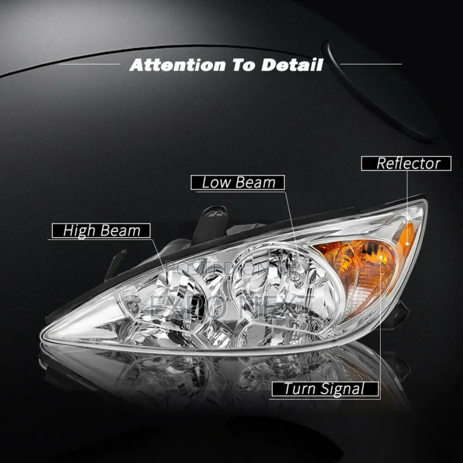 Camry Halogen Headlight For 2001-2006 Pair