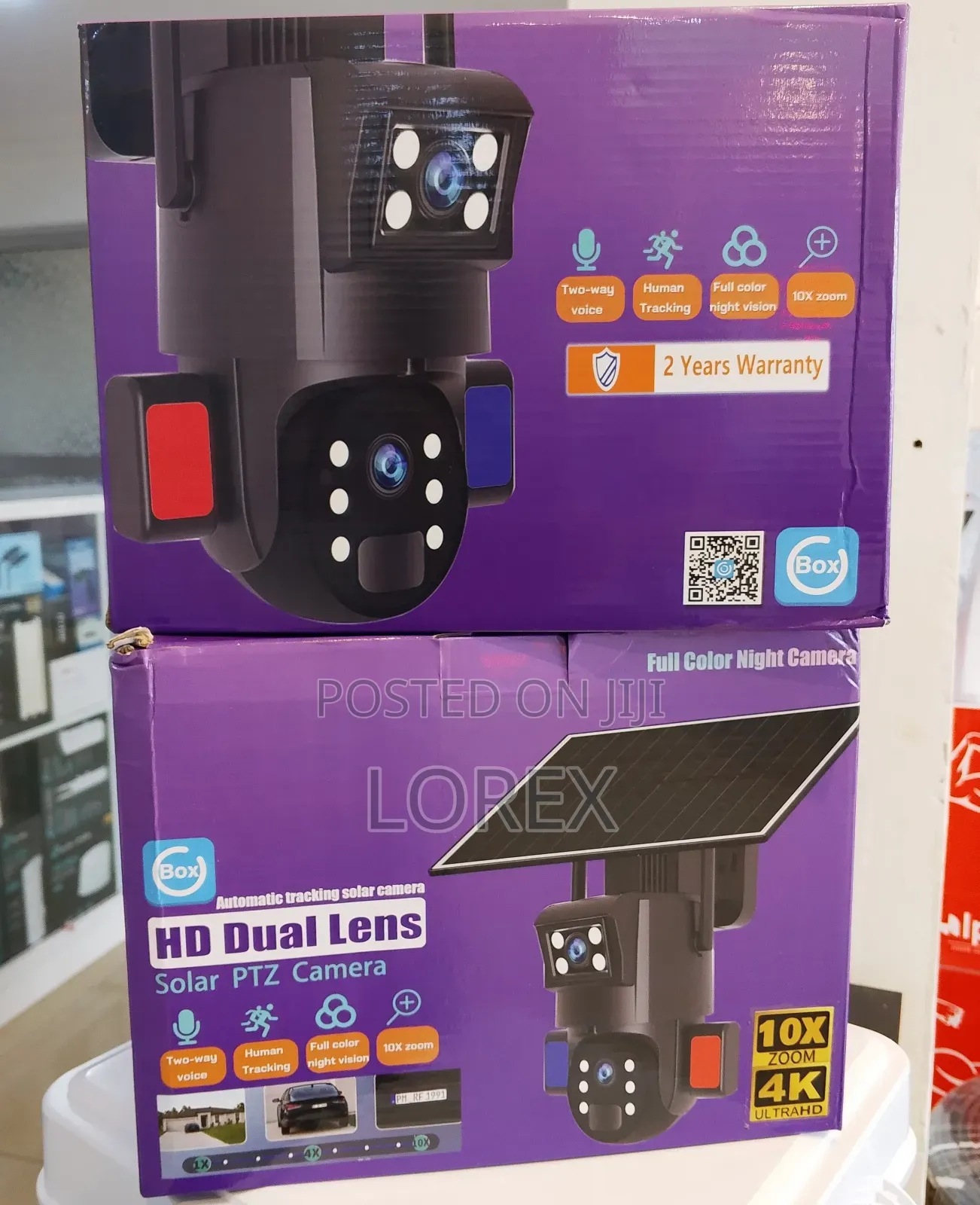 Solar 4g Camera Dual Lens PTZ With Ai Human Detector (Ubox App)