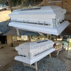 Elegant White Tribute Casket