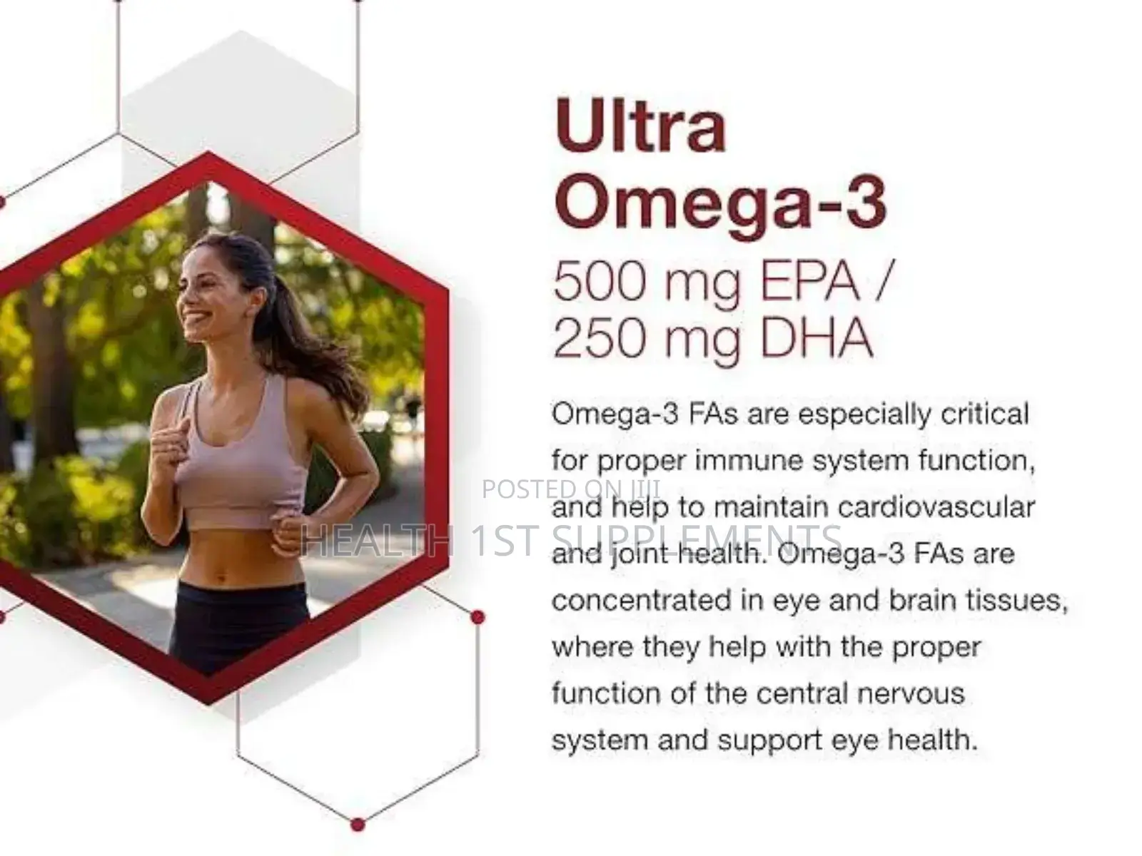 Ultra Omega-3 Fish Oil, Brain, Heart, Nerve Joint Health 90 Softgels