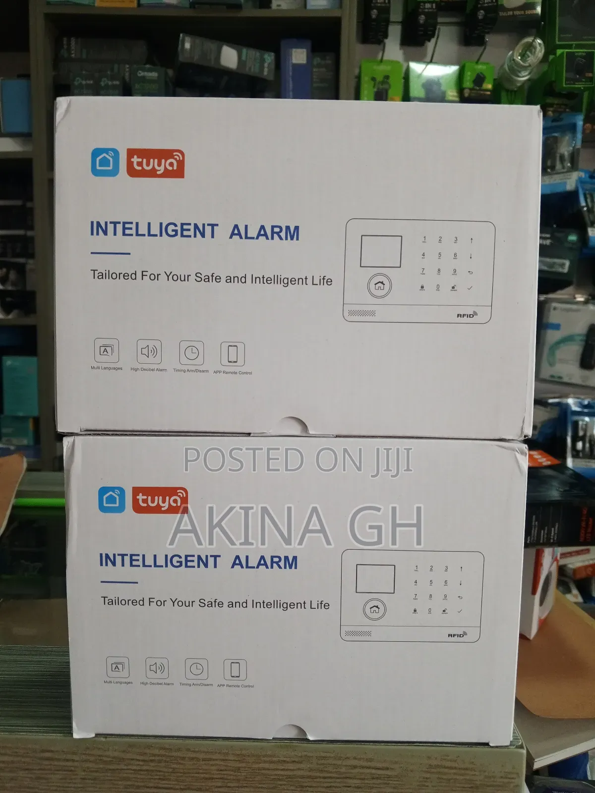 Tuya Smart Home Security Alarm System Wifi 4g GSM 2.4in LCD Display