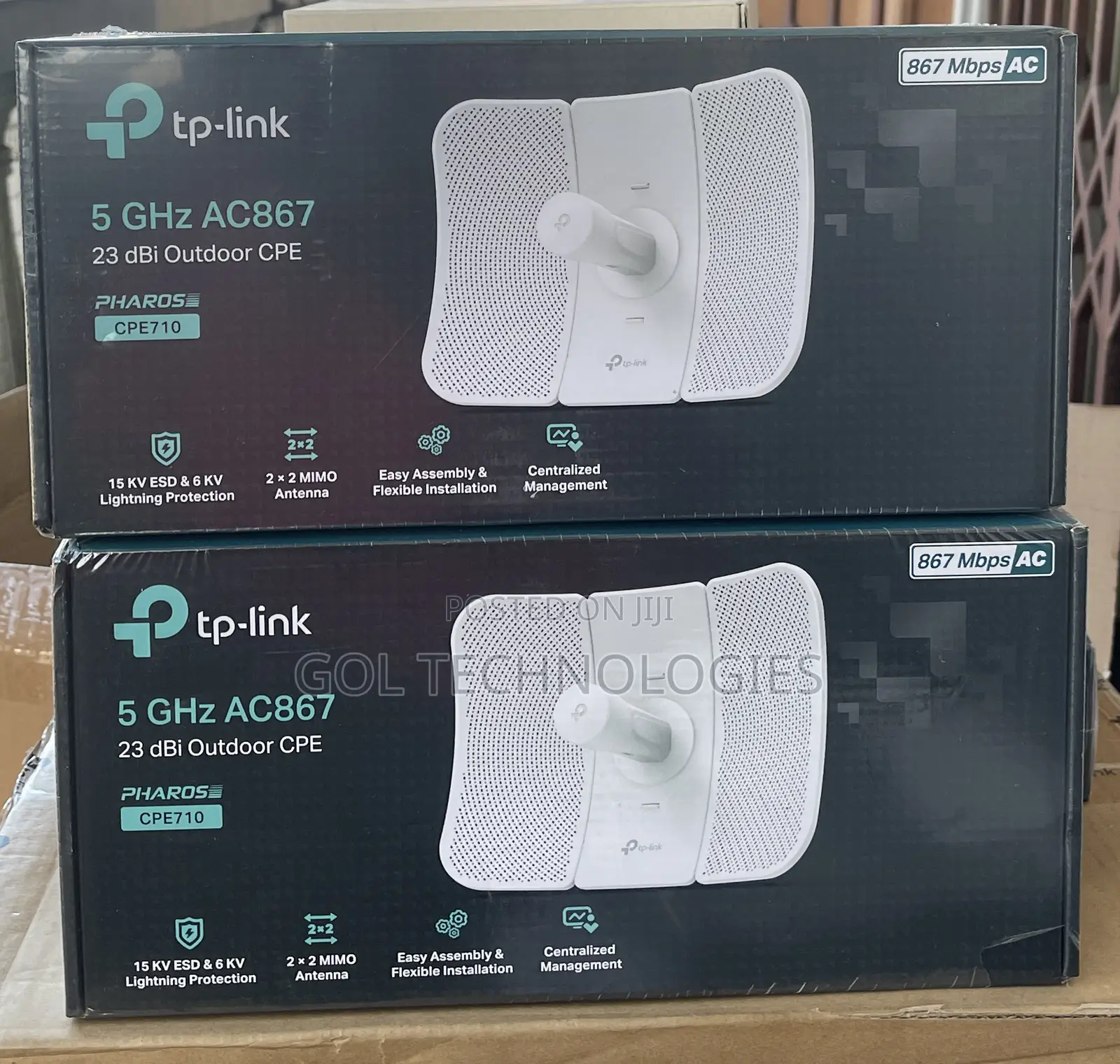 Tp-Link Cpe710 | 5ghz Ac 867mbps Long Range Gigabit Outdoor Cpe PTP
