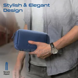 Promate Velvena Compact Tech Essential Organizer Pouch Bag Blue