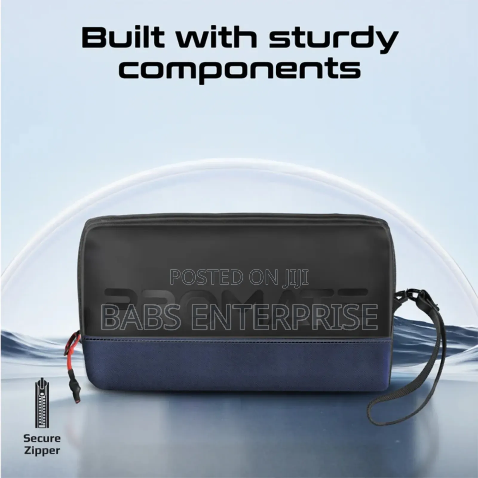 Promate Vali Lightweight Tech Essential Organizer Pouch Bag Black