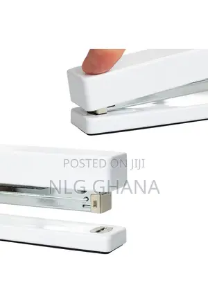 Modern White Desk Stapler - Heavy-Duty Metal Office Stapler. Ghx6271