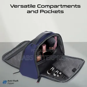 Promate Velura Large Capacity Tech Accessory Pouch Blue