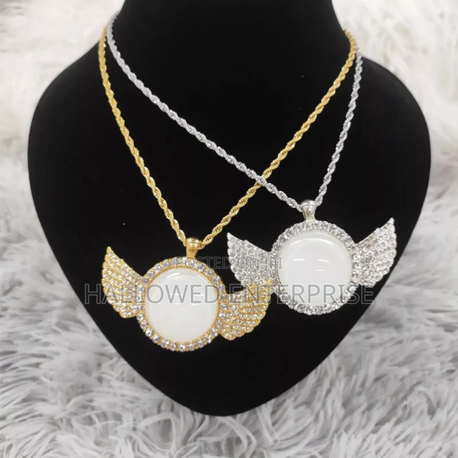 Stainless Steel Chain Sublimation Customization Wing Jewelry Necklace