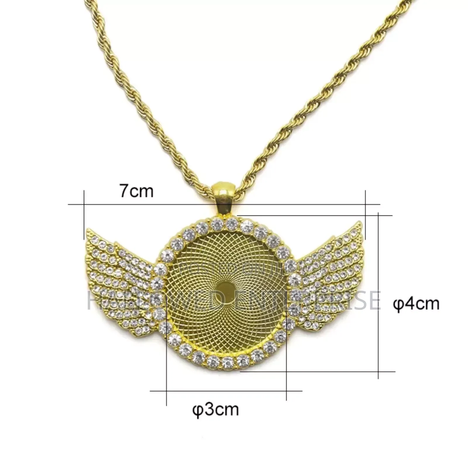 Stainless Steel Chain Sublimation Customization Wing Jewelry Necklace