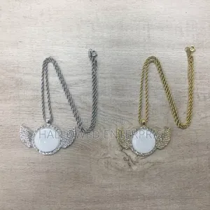 Stainless Steel Chain Sublimation Customization Wing Jewelry Necklace