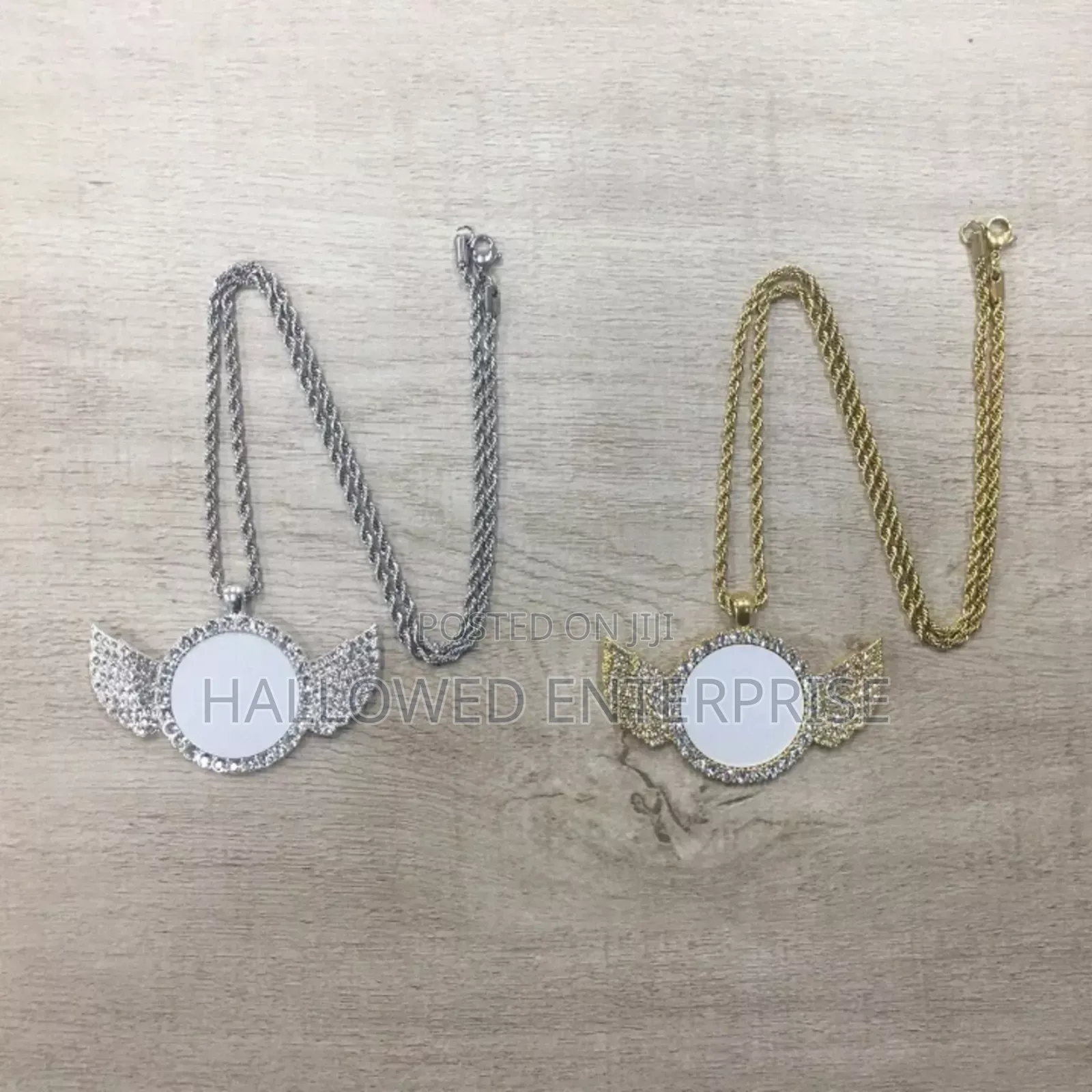 Stainless Steel Chain Sublimation Customization Wing Jewelry Necklace
