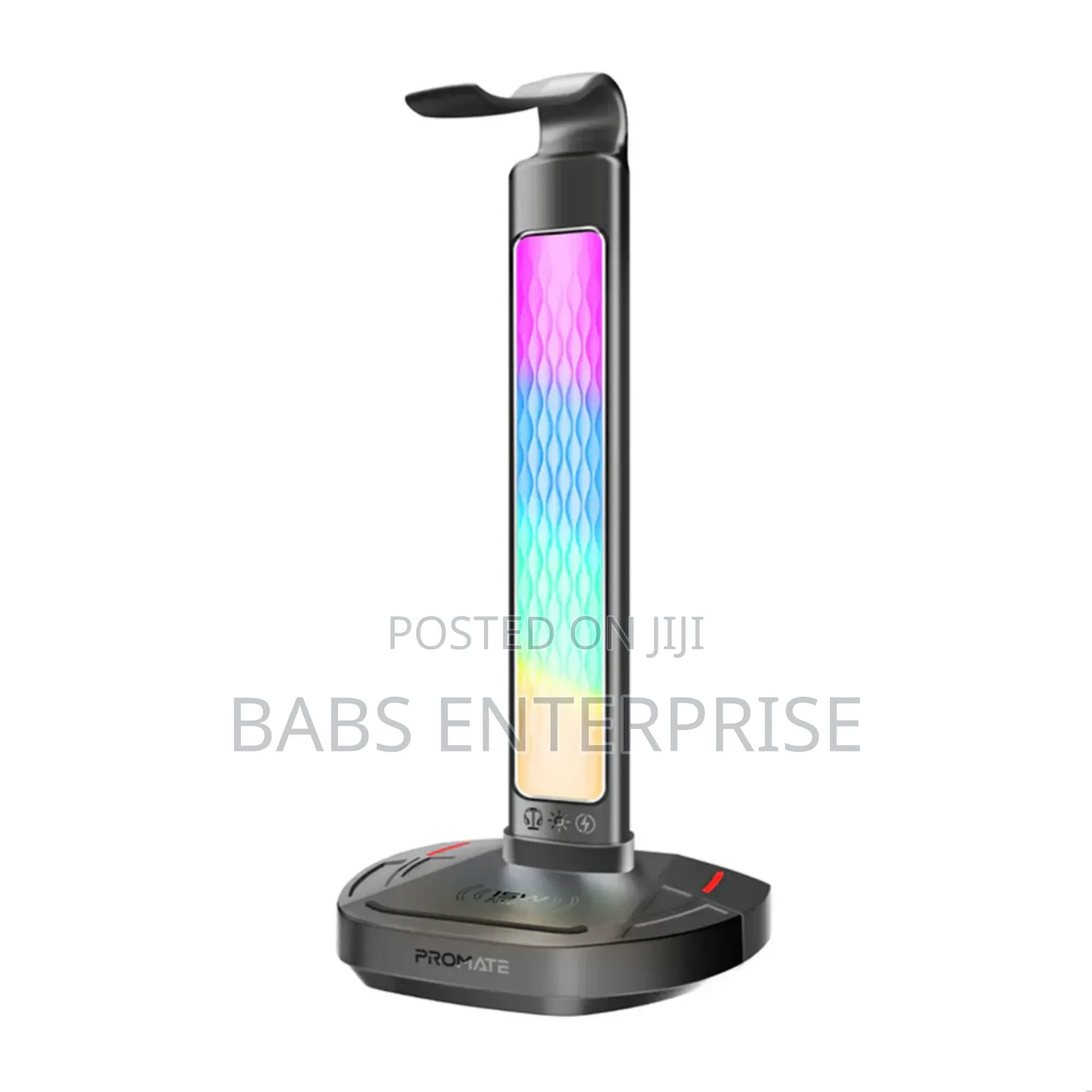 Promate Fortx Multifu Rgb Headset Stand 15w Wireless Charger & Usb Hub