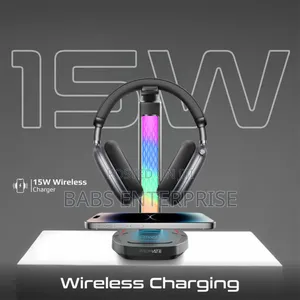Promate Fortx Multifu Rgb Headset Stand 15w Wireless Charger & Usb Hub