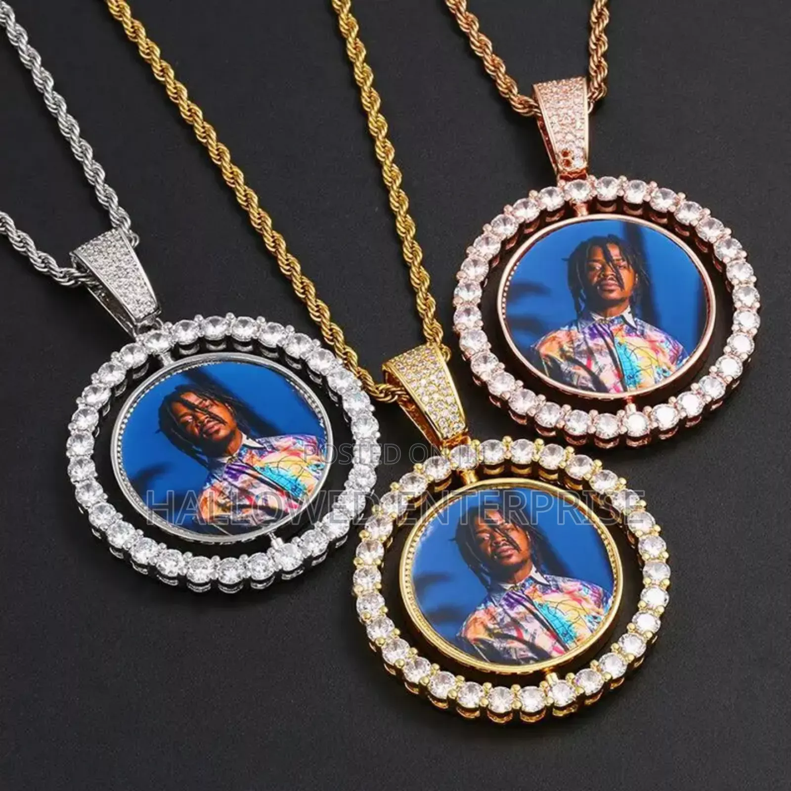Circle Rotating Sublimation Nacklace With and Without Customization