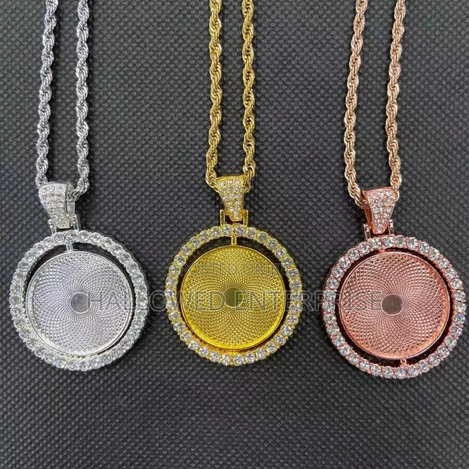 Circle Rotating Sublimation Nacklace With and Without Customization