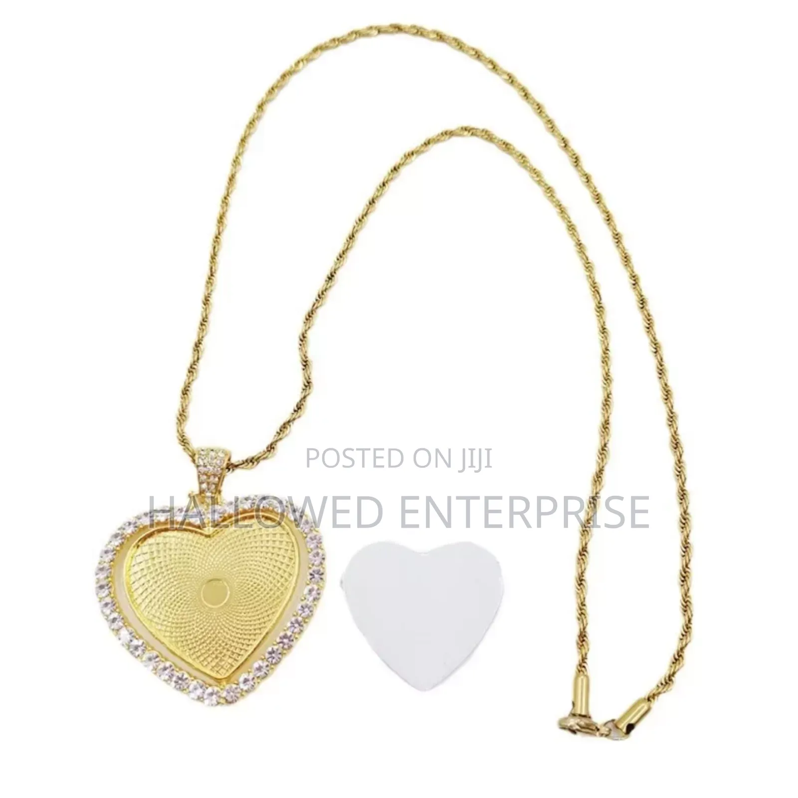 Heart Bling Double Side Rotating Necklace