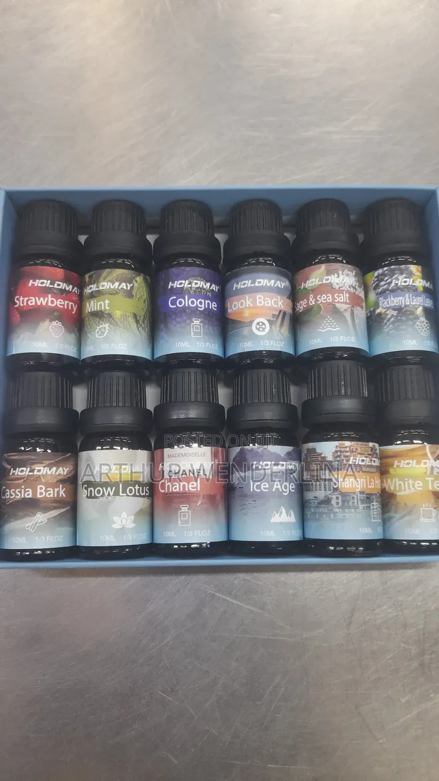 Essential Oil 12 Pieces in a Pack.10mls Each in a Bottle.