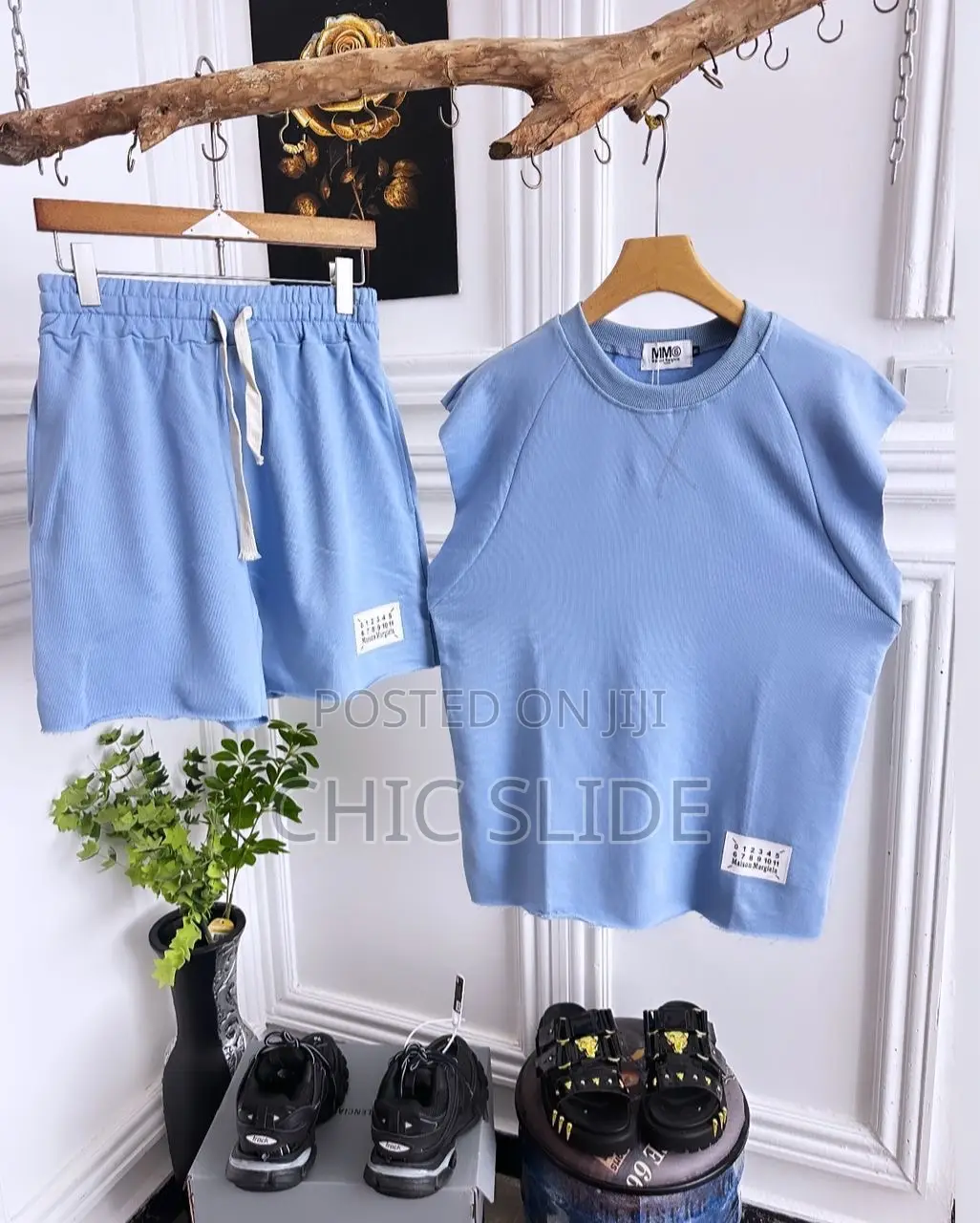 Trendy Men’S Sleeveless Top N Down Shorts