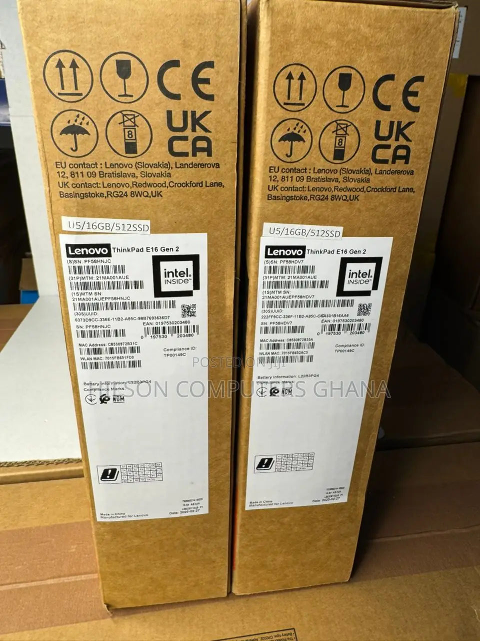 New Laptop Lenovo Thinkpad E16 G1 16GB Intel Core Ultra 5 SSD 512GB