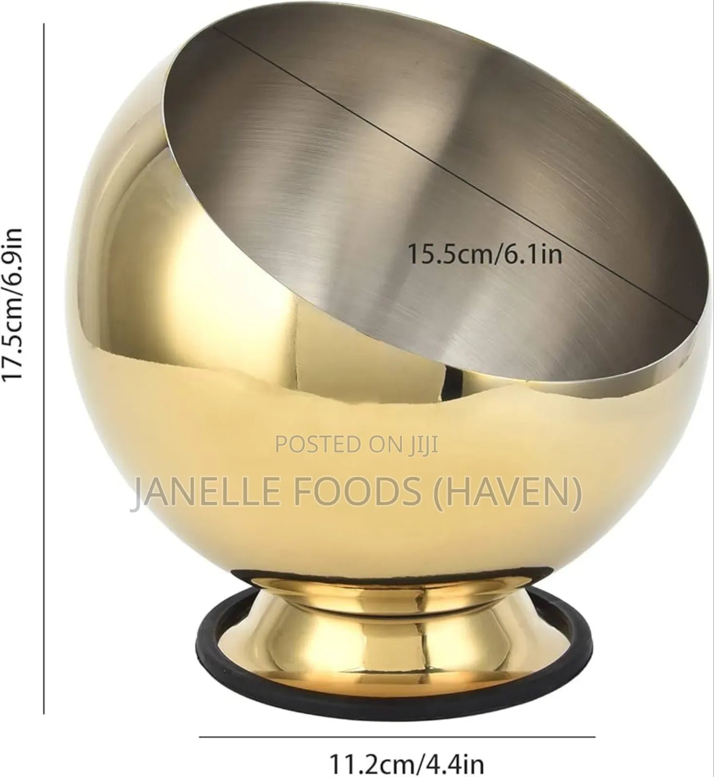 Renting!! Oblique Stainless Steel Serving Bowls (Gold/Silver)