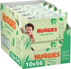 Huggies Natural Care Baby Wipes ,Aloe Vera - 10x56 Wipes