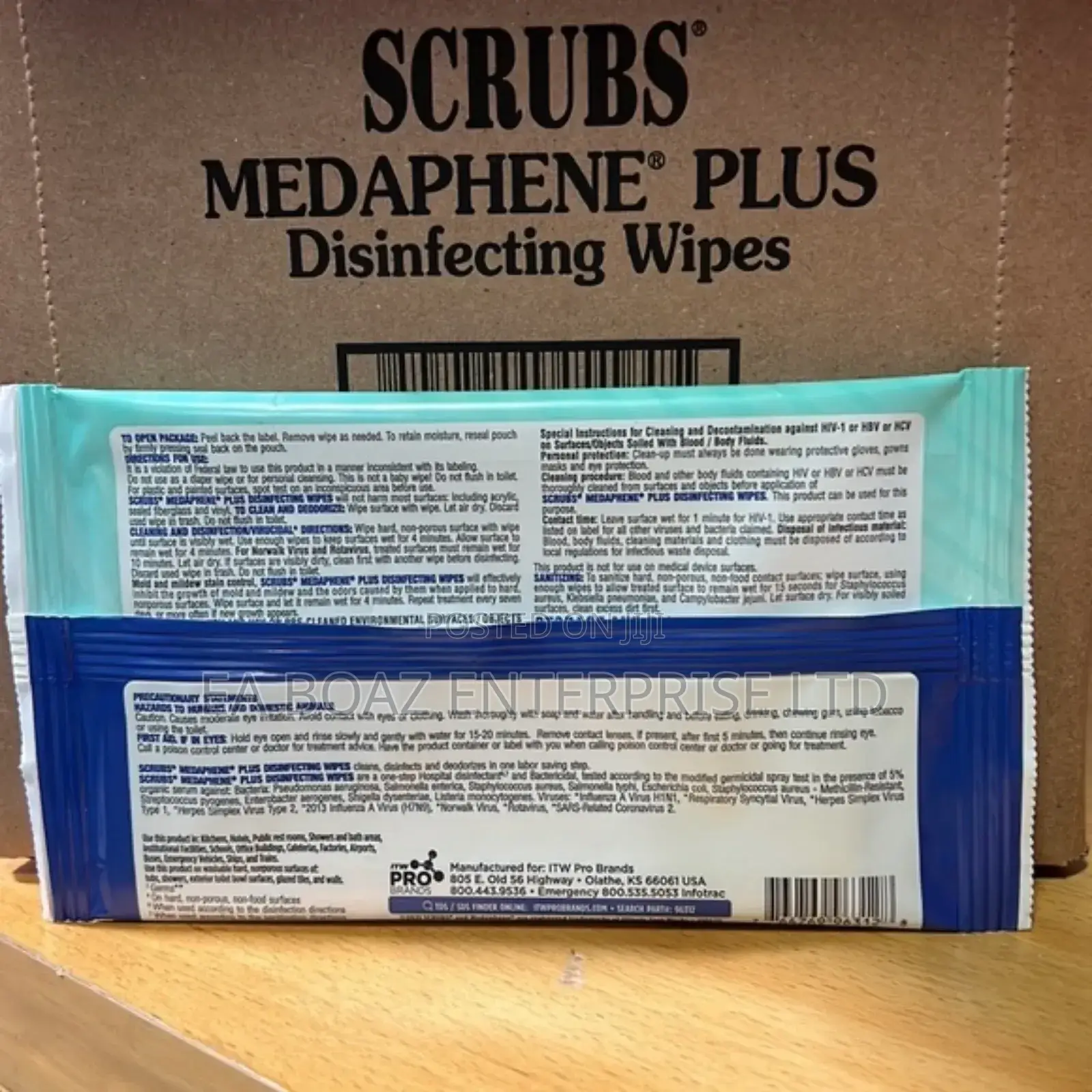 Scrubs Medaphene Plus Disinfecting Hand Wipes,12 Per Pack (60pcs X 1)