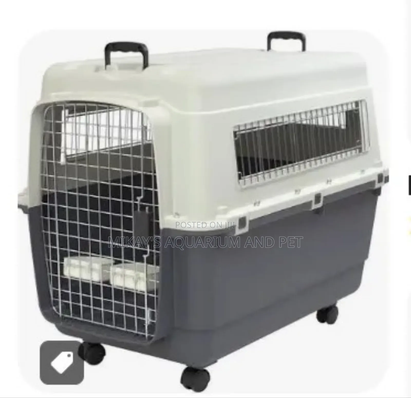 Large Plastic Dog Traveller With Wheels