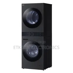 13/10kg Lg Washtowertm With Centre Controltm, Black Steel Color