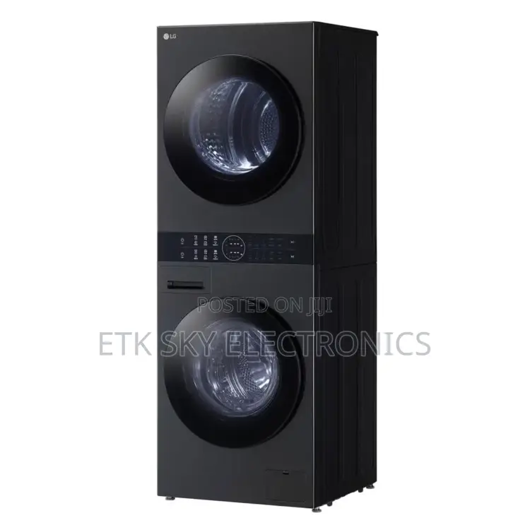 13/10kg Lg Washtowertm With Centre Controltm, Black Steel Color