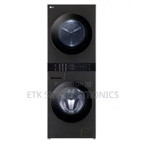 13/10kg Lg Washtowertm With Centre Controltm, Black Steel Color