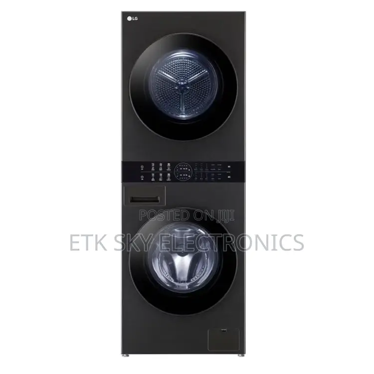 13/10kg Lg Washtowertm With Centre Controltm, Black Steel Color